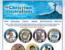 Tablet Screenshot of freechristianillustrations.com